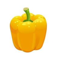 Yellow bell pepper. Fresh vegetables. Vector illustration