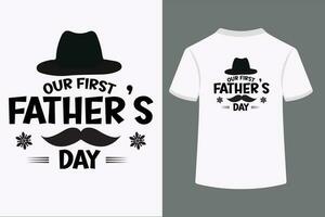 Our first father's day T-Shirt design. vector