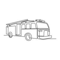 One continuous line drawing of truck as land vehicle with white background. Land transportation design in simple linear style. Non coloring vehicle design concept vector illustration