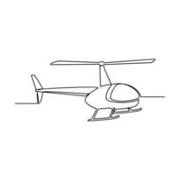 uno continuo línea dibujo de avión como aire vehículo y transporte con blanco fondo.aire transporte diseño en sencillo lineal estilo.non colorante vehículo diseño concepto vector ilustración