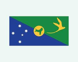 The flag of Christmas Island. Territory of Christmas Island Banner. External territory of Australia. Australian Indian Ocean Territory. EPS Vector illustration.