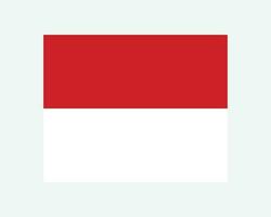 National Flag of Monaco. Monacan Country Flag. Principality of Monaco Detailed Banner. EPS Vector Illustration Cut File.