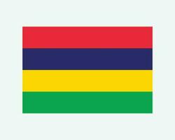 National Flag of Mauritius. Mauritian Country Flag. Republic of Mauritius Detailed Banner. EPS Vector Illustration Cut File.