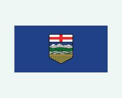 Alberta Canada Province Flag. Flag of AB, CA isolated on white background. Canadian Province EPS Vector illustration.