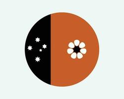 Northern Territory Round Flag. NT, Australia Circle Flag. Australian Territory Circular Shape Button Banner. EPS Vector Illustration.