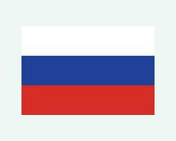 National Flag of Russia. Russian Country Flag. Russian Federation Detailed Banner. EPS Vector Illustration Cut File.