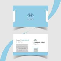 Modern and creative business card template design. Minimal style, clean double sided business card layout. vector