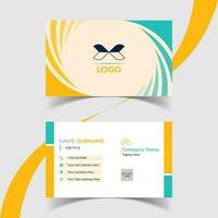 Modern and creative business card template design. Minimal style, clean double sided business card layout. vector