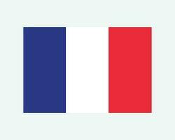 National Flag of France. French Country Flag. French Republic Detailed Banner. EPS Vector Illustration Cut File.