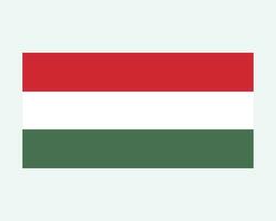 National Flag of Hungary. Hungarian Country Flag. Hungary Detailed Banner. EPS Vector Illustration Cut File.