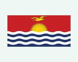 National Flag of Kiribati. Kiribati Country Flag. Republic of Kiribati Detailed Banner. EPS Vector Illustration Cut File.