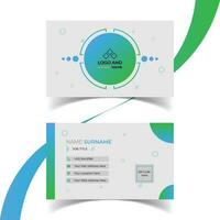 Modern and creative business card template design. Minimal style, clean double sided business card layout. vector