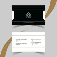 Modern and creative business card template design. Minimal style, clean double sided business card layout. vector