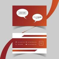 Modern and creative business card template design. Minimal style, clean double sided business card layout. vector