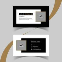 Modern and creative business card template design. Minimal style, clean double sided business card layout. vector