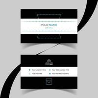 Modern and creative business card template design. Minimal style, clean double sided business card layout. vector