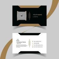 Modern and creative business card template design. Minimal style, clean double sided business card layout. vector