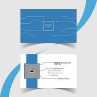 Modern and creative business card template design. Minimal style, clean double sided business card layout. vector