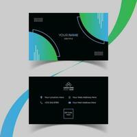 Modern and creative business card template design. Minimal style, clean double sided business card layout. vector