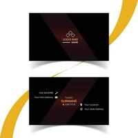 Modern Creative and Simple Corporate Business Card Template Design. vector