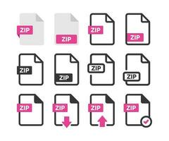 ZIP file icon isolated on white background vector