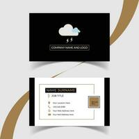 Modern and creative business card template design. Minimal style, clean double sided business card layout. vector