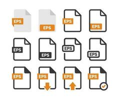 EPS file icon isolated on white background vector