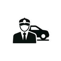 Car driver icon isolated on white background vector