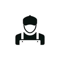 Mechanic icon isolated on white background. Worker engineer icon vector