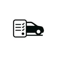 Car maintenance list icon isolated on white background vector