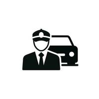 Car driver icon isolated on white background vector