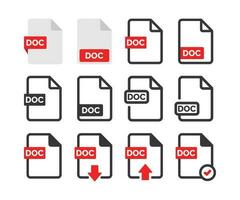 DOC file icon isolated on white background vector