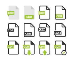 cdr archivo icono aislado en blanco antecedentes vector