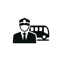 Bus driver icon isolated on white background vector