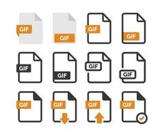 gif archivo icono aislado en blanco antecedentes vector