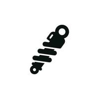 Shock breaker suspension icon isolated on white background vector