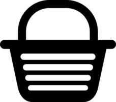 Shopping basket e commerce icon black outlines vector illustration