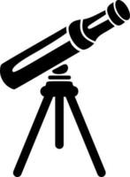 Telescope black outlines vector illustration