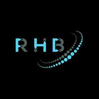 RHB letter logo creative design. RHB unique design. vector