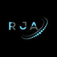 RJA letter logo creative design. RJA unique design. vector