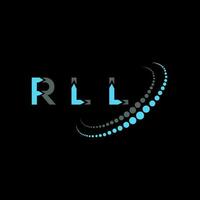 rll letra logo creativo diseño. rll único diseño. vector