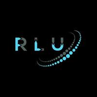 RLU letter logo creative design. RLU unique design. vector