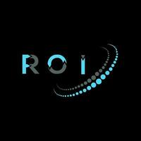 roi letra logo creativo diseño. roi único diseño. vector