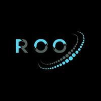 roo letra logo creativo diseño. roo único diseño. vector