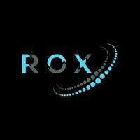 rox letra logo creativo diseño. rox único diseño. vector