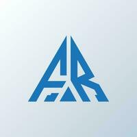 diseño creativo del logotipo de la letra fr. fr diseño único. vector