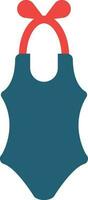 Swimsuit Glyph Two Color Icon For Personal And Commercial Use. vector