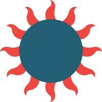 Sun Glyph Two Color Icon For Personal And Commercial Use. vector