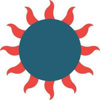 Sun Glyph Two Color Icon For Personal And Commercial Use. vector