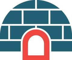 Igloo Glyph Two Color Icon For Personal And Commercial Use. vector